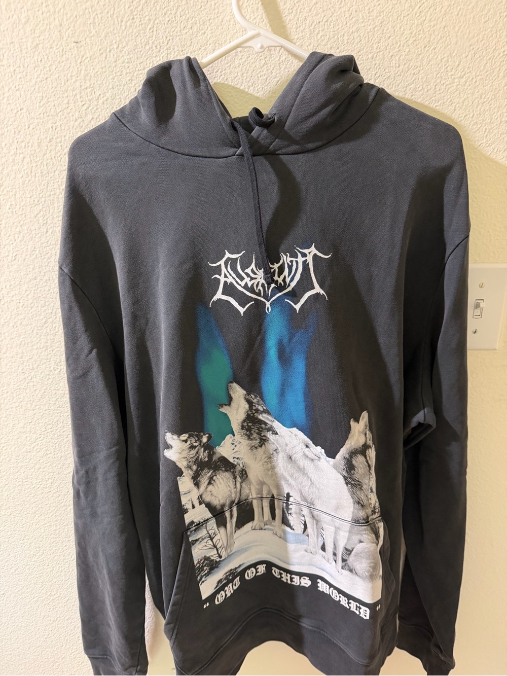 AllSaints Howl Wolf Print Overhead Hoodie